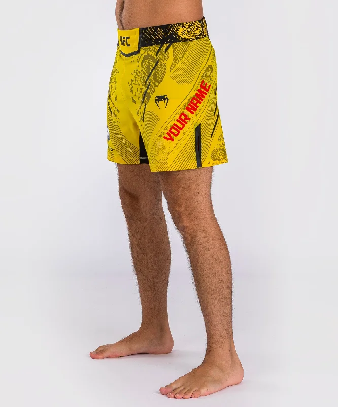 Men's camo print cargo shorts for outdoor adventuresUFC Adrenaline by Venum Personalized Authentic Fight Night Men's Fight Short - Short Fit - Yellow