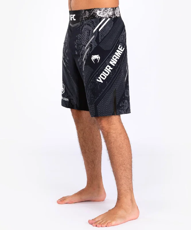 Men's adjustable - length convertible shorts for versatile useUFC Adrenaline by Venum Personalized Authentic Fight Night Men's Fight Short - Long Fit - Black Men's adjustable - length convertible shorts for versatile useUFC Adrenaline by Venum Personalized Authentic Fight Night Men's Fight Short - Long Fit - Black
