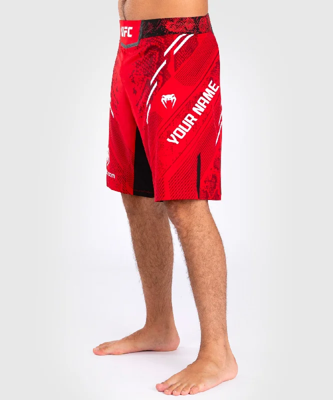 Men's checkered pattern wool shorts for a stylish winter layering optionUFC Adrenaline by Venum Personalized Authentic Fight Night Men's Fight Short - Long Fit - Red Men's checkered pattern wool shorts for a stylish winter layering optionUFC Adrenaline by Venum Personalized Authentic Fight Night Men's Fight Short - Long Fit - Red