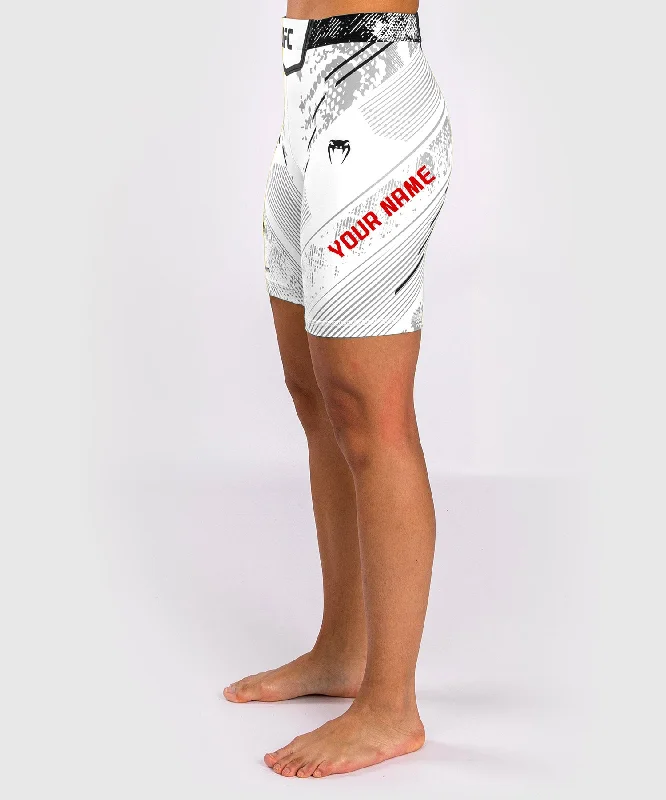 Men's high - waisted swim shorts with UPF protection for beach vacationsUFC Adrenaline by Venum Personalized Authentic Fight Night Women’s Vale Tudo Short - Long Fit - White Men's high - waisted swim shorts with UPF protection for beach vacationsUFC Adrenaline by Venum Personalized Authentic Fight Night Women’s Vale Tudo Short - Long Fit - White