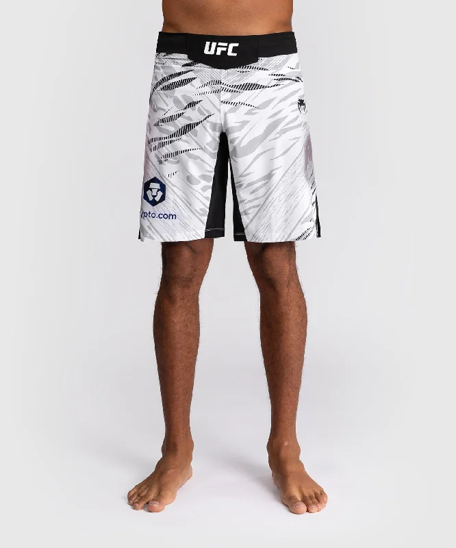 Men's checkered pattern wool shorts for a stylish winter layering optionUFC Fusion by Venum Authentic Fight Night Men’s Fight Short - Long Fit - White Men's checkered pattern wool shorts for a stylish winter layering optionUFC Fusion by Venum Authentic Fight Night Men’s Fight Short - Long Fit - White
