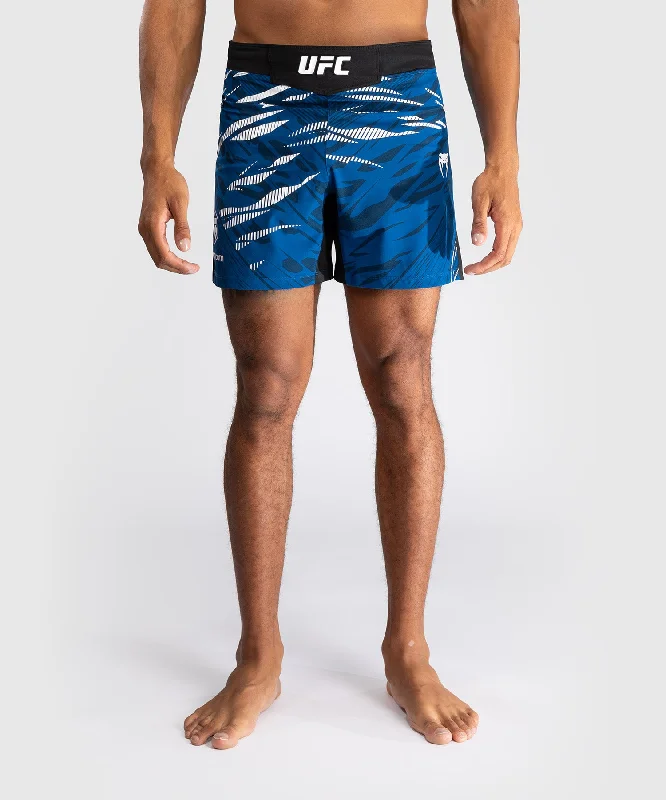 Men's wide - leg linen blend shorts for a relaxed beachside vibeUFC Fusion by Venum Authentic Fight Night Men’s Fight Short - Short Fit - Blue Men's wide - leg linen blend shorts for a relaxed beachside vibeUFC Fusion by Venum Authentic Fight Night Men’s Fight Short - Short Fit - Blue