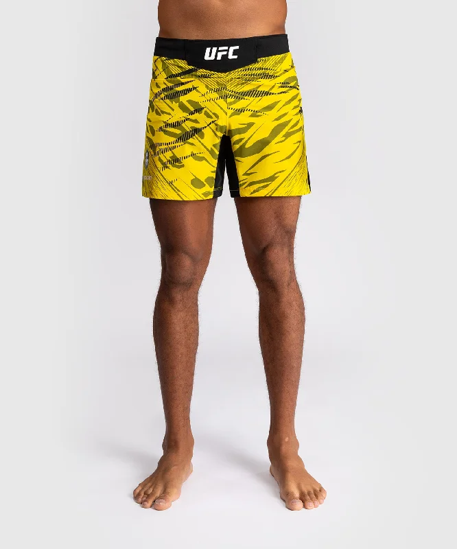 Men's pleated front twill shorts for a classic and sophisticated appearanceUFC Fusion by Venum Authentic Fight Night Men’s Fight Short - Short Fit - Yellow Men's pleated front twill shorts for a classic and sophisticated appearanceUFC Fusion by Venum Authentic Fight Night Men’s Fight Short - Short Fit - Yellow
