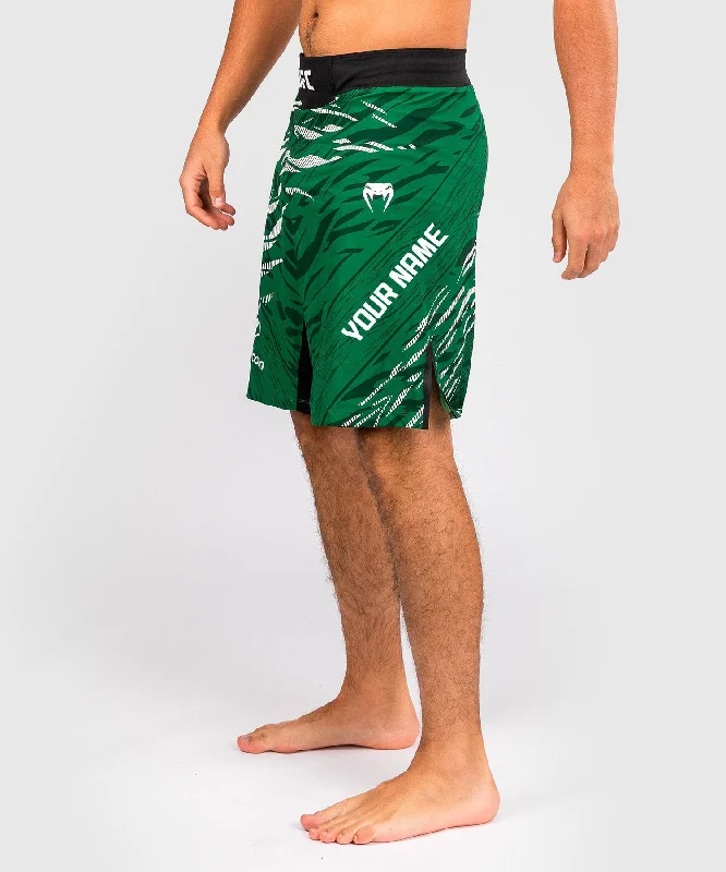 Men's moisture - wicking performance shorts for sweaty outdoor activitiesUFC Fusion by Venum Personalized Authentic Fight Night Men's Fight Short - Long Fit - Green Men's moisture - wicking performance shorts for sweaty outdoor activitiesUFC Fusion by Venum Personalized Authentic Fight Night Men's Fight Short - Long Fit - Green