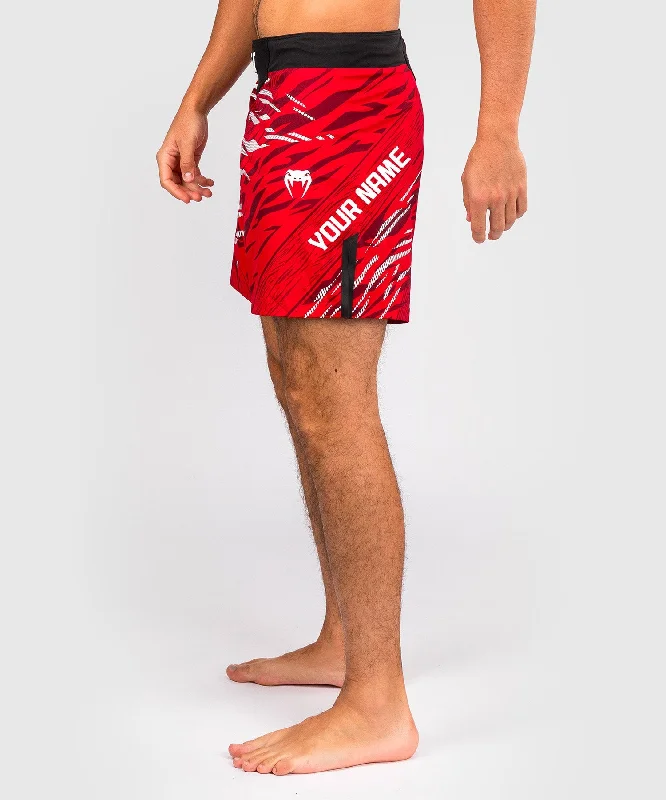 Men's adjustable - length convertible shorts for versatile useUFC Fusion by Venum Personalized Authentic Fight Night Men's Fight Short - Short Fit - Red Men's adjustable - length convertible shorts for versatile useUFC Fusion by Venum Personalized Authentic Fight Night Men's Fight Short - Short Fit - Red