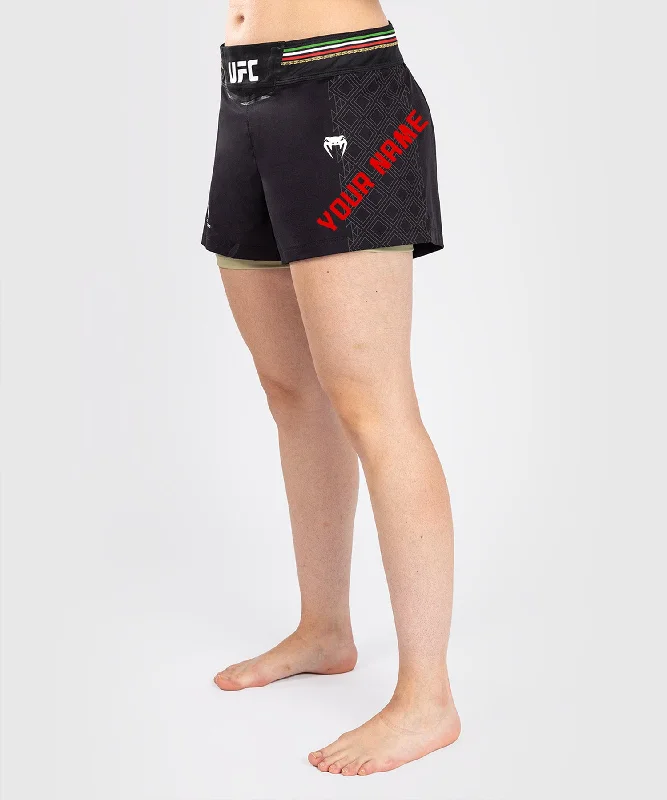 Men's floral print silk blend shorts for a unique night - out lookUFC Noche by Venum Personalized Authentic Fight Night Women’s Fight Short – Black Men's floral print silk blend shorts for a unique night - out lookUFC Noche by Venum Personalized Authentic Fight Night Women’s Fight Short – Black
