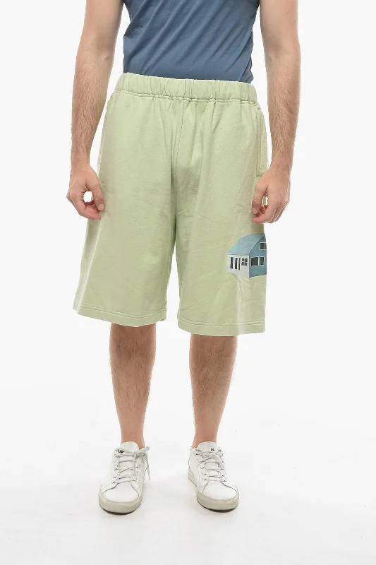 Men's zip - pocket canvas shorts for added functionality during travelUndercover Drawstringed Shorts with Graphic Print Men's zip - pocket canvas shorts for added functionality during travelUndercover Drawstringed Shorts with Graphic Print