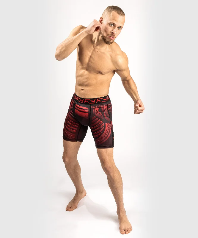 Men's distressed cotton shorts for a bohemian - inspired styleVenum Nakahi Vale Tudo Short - Black/Red Men's distressed cotton shorts for a bohemian - inspired styleVenum Nakahi Vale Tudo Short - Black/Red