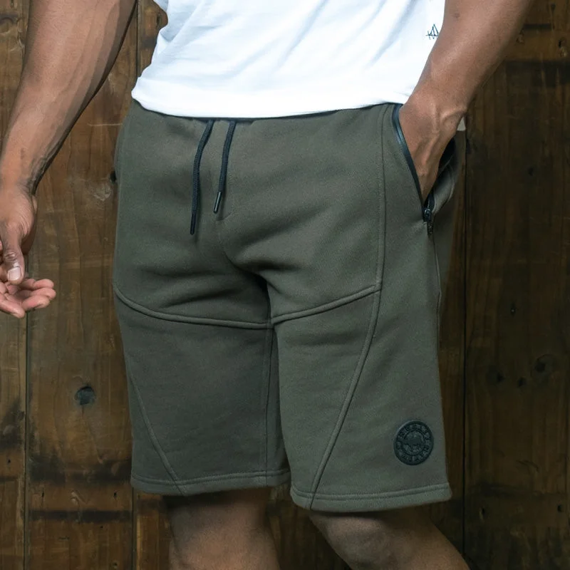 Men's ripped denim shorts for a trendy streetwear aestheticWest Coast Fleece Short 24-25 Fatigue Men's ripped denim shorts for a trendy streetwear aestheticWest Coast Fleece Short 24-25 Fatigue
