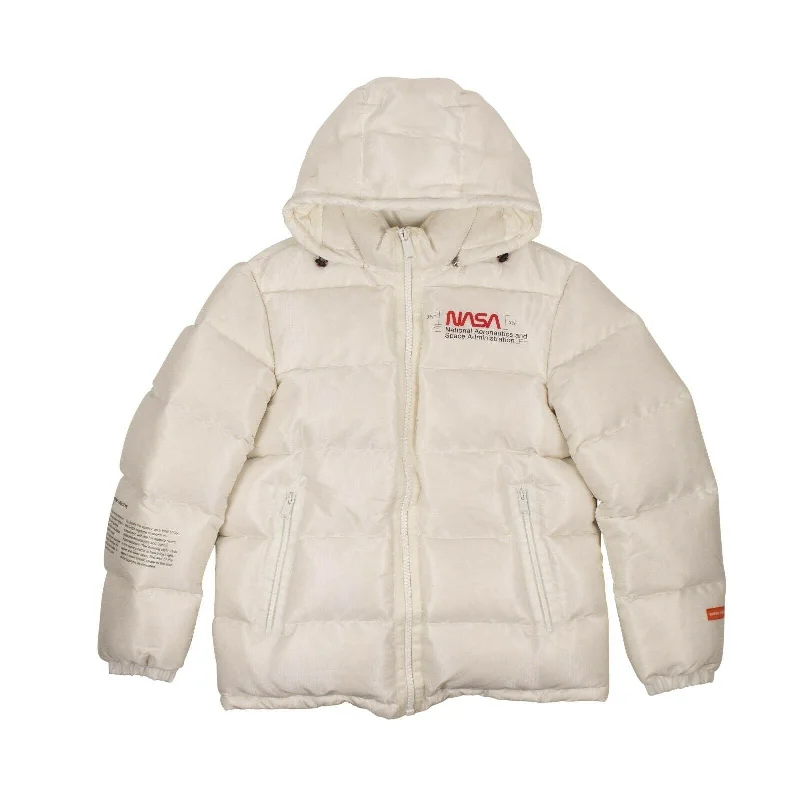 Men's organic cotton crew - neck t - shirts for everyday comfortWhite Down NASA Puffer Coat Men's organic cotton crew - neck t - shirts for everyday comfortWhite Down NASA Puffer Coat